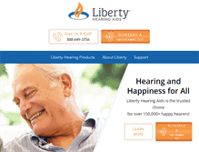 Tablet Screenshot of libertyhearingaids.com